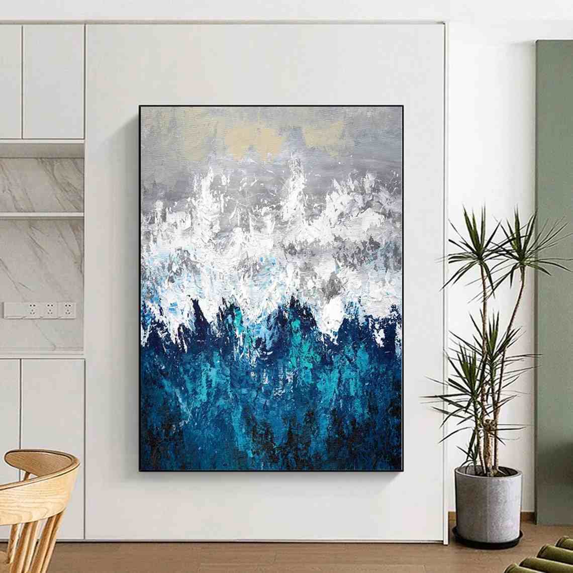 White Mountain Landscape - original landscape painting for office